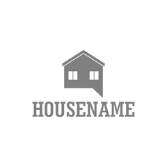 Sticker - Home and talk logo isolated on transparent background