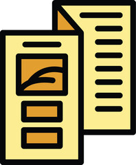 Poster - printer brochure icon. outline printer brochure vector icon for web design isolated on white backgro