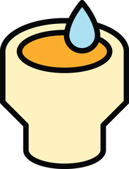 Poster - Water treatment icon. Outline Water treatment vector icon for web design isolated on white background color flat