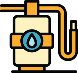 Poster - Water purifier icon. Outline Water purifier vector icon for web design isolated on white background color flat