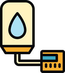 Poster - Water purification tank icon. Outline Water purification tank vector icon for web design isolated on white background color flat