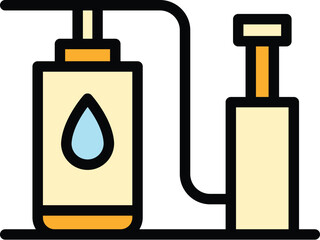 Poster - Water filter bottle icon. Outline Water filter bottle vector icon for web design isolated on white background color flat