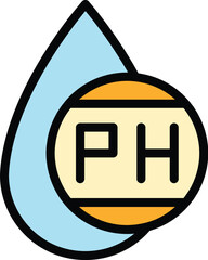 Poster - Neutral ph drop icon. Outline Neutral ph drop vector icon for web design isolated on white background color flat