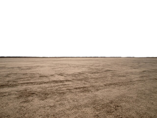 El Mirage dry lake desert mud flat with cut out sky.  