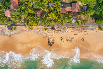 Sticker - Aerial view of Medaketyia beach at Sri Lanka