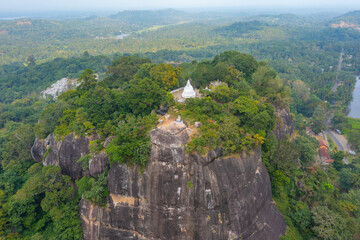 Sticker - Aerial view of mulkirigala rock temples at Sri Lanka