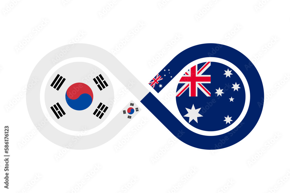 unity concept. korean and australian english language translation icon ...