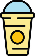 Poster - Takeaway drink icon. Outline Takeaway drink vector icon for web design isolated on white background color flat