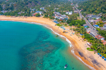 Sticker - Aerial view of Unawatuna beach at Sri Lanka