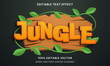 jungle Comic Cartoon game adventure tittle 3D Editable text Effect Style