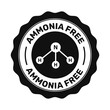 Ammonia free icon. Rounded outlined vector icons in black color.