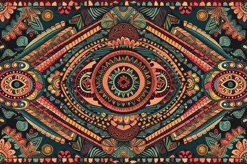 Poster - vibrant design on a black canvas created with Generative AI technology