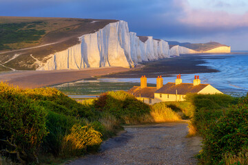 Wall Mural - The Seven Sisters white cliffs, England