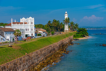 Sticker - Meeran Mosque and Galle lighthouse in Sri Lanka