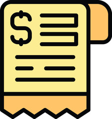 Poster - Order bill icon. Outline Order bill vector icon for web design isolated on white background color flat