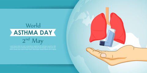 Vector illustration for World Asthma Day May 2