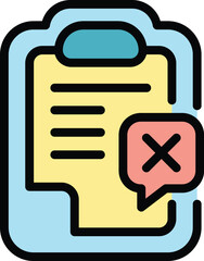 Poster - Negative test icon. Outline Negative test vector icon for web design isolated on white background color flat