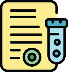 Poster - Pandemic test icon. Outline Pandemic test vector icon for web design isolated on white background color flat