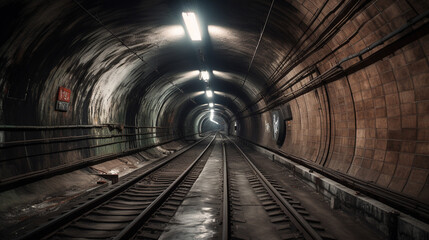 Poster - Underground Tunnel Generative AI