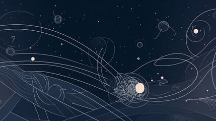 Poster - Abstract space universe concept wallpaper background Generative AI