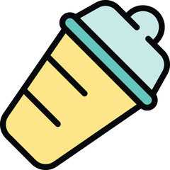 Poster - Bar shaker icon. Outline Bar shaker vector icon for web design isolated on white background color flat