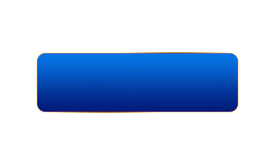 blue gradient color empty button with gold color stroke border on transparent background