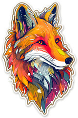 Naklejka na meble Beautiful t-shirt design of fox, vibrant colors. Generative ai