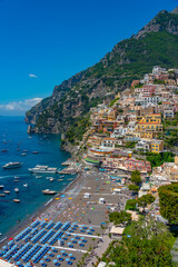 Poster - Aerial view of Positano beach in Italy