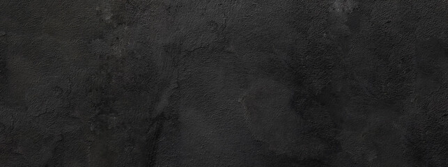 Wall Mural - dark concrete wall, grunge stone texture, black gray rock panoramic background. empty wide textured 