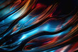 © ADDICTIVE STOCK - Generative AI illustration of abstract background with glowing colorful wavy surface illuminated by shiny lights