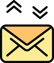 Poster - Email chatting icon. Outline Email chatting vector icon for web design isolated on white background color flat