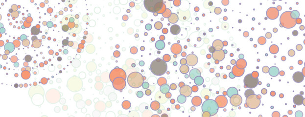 Poster - Round dots frame with empty space. Circle dotted design. Vector abstract background