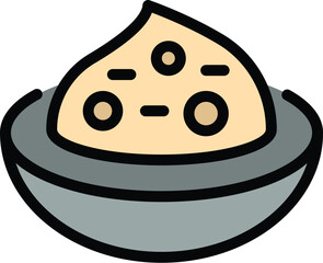 Poster - Raw wasabi icon. Outline Raw wasabi vector icon for web design isolated on white background color flat