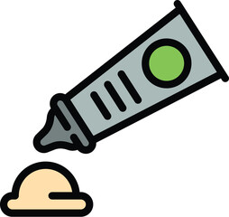 Poster - Wasabi tube icon. Outline Wasabi tube vector icon for web design isolated on white background color flat