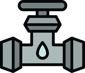 Poster - Kerosene pipeline icon. Outline Kerosene pipeline vector icon for web design isolated on white background color flat