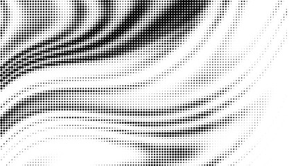 Poster - Monochrome gradient halftone dots background. Vector illustration