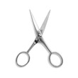 Stainless steel scissors isolated on a transparent background, PNG. High resolution.