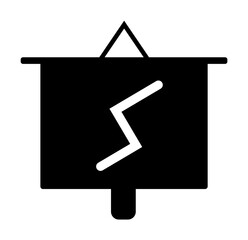 Aufkleber - chart presentation icon. Element of banking and finance icon for mobile concept and web apps. Glyph style chart presentation icon can be used for web and mobile. Premium icon
