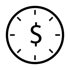 Poster - time is money icon. Element of banking and finance icon for mobile concept and web apps. Glyph style time is money icon can be used for web and mobile. Premium icon