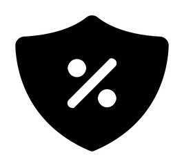 Poster - interest protection icon. Element of banking and finance icon for mobile concept and web apps. Glyph style interest protection icon can be used for web and mobile. Premium icon
