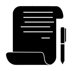 Aufkleber - credit contract icon. Element of banking and finance icon for mobile concept and web apps. Glyph style credit contract icon can be used for web and mobile. Premium icon