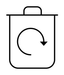 Poster - Recycling outline icon. Element of ecology icon for mobile concept and web apps. Thin line Recycling can be used for web and mobile on white bakgorund