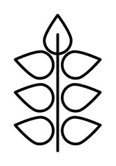 Aufkleber - Plant outline icon. Element of ecology icon for mobile concept and web apps. Thin line Plant can be used for web and mobile on white bakgorund