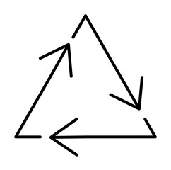 Poster - Recycling outline icon. Element of ecology icon for mobile concept and web apps. Thin line Recycling can be used for web and mobile on white bakgorund