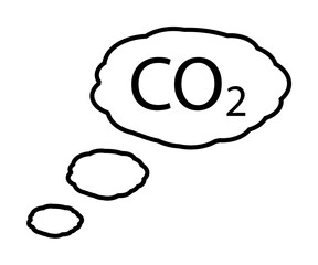 Aufkleber - Carbon dioxide outline icon. Element of ecology icon for mobile concept and web apps. Thin line Carbon dioxide can be used for web and mobile on white bakgorund