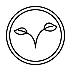 Aufkleber - Plant outline icon. Element of ecology icon for mobile concept and web apps. Thin line Plant can be used for web and mobile on white bakgorund