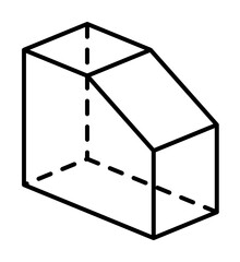 Poster - Geometric shapes, trapezoid icon. Simple line, outline 3d figures icons for ui and ux, website or mobile application