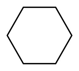 Poster - Geometric shapes, hexagon icon. Simple line, outline 3d figures icons for ui and ux, website or mobile application