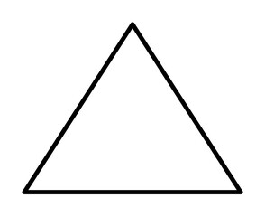 Poster - Geometric shapes, triangle icon. Simple line, outline 3d figures icons for ui and ux, website or mobile application