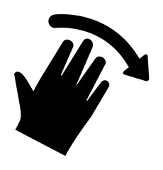 Aufkleber - Hand, fingers, gesture, swipe, right icon. Element of hand icon for mobile concept and web apps. Detailed Hand, fingers, gesture, swipe, right icon can be used for web and mobile